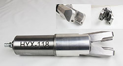 Custom hydraulic pinch off tool with modified straight jaws for use with .500 in OFHC or annealed copper tubing